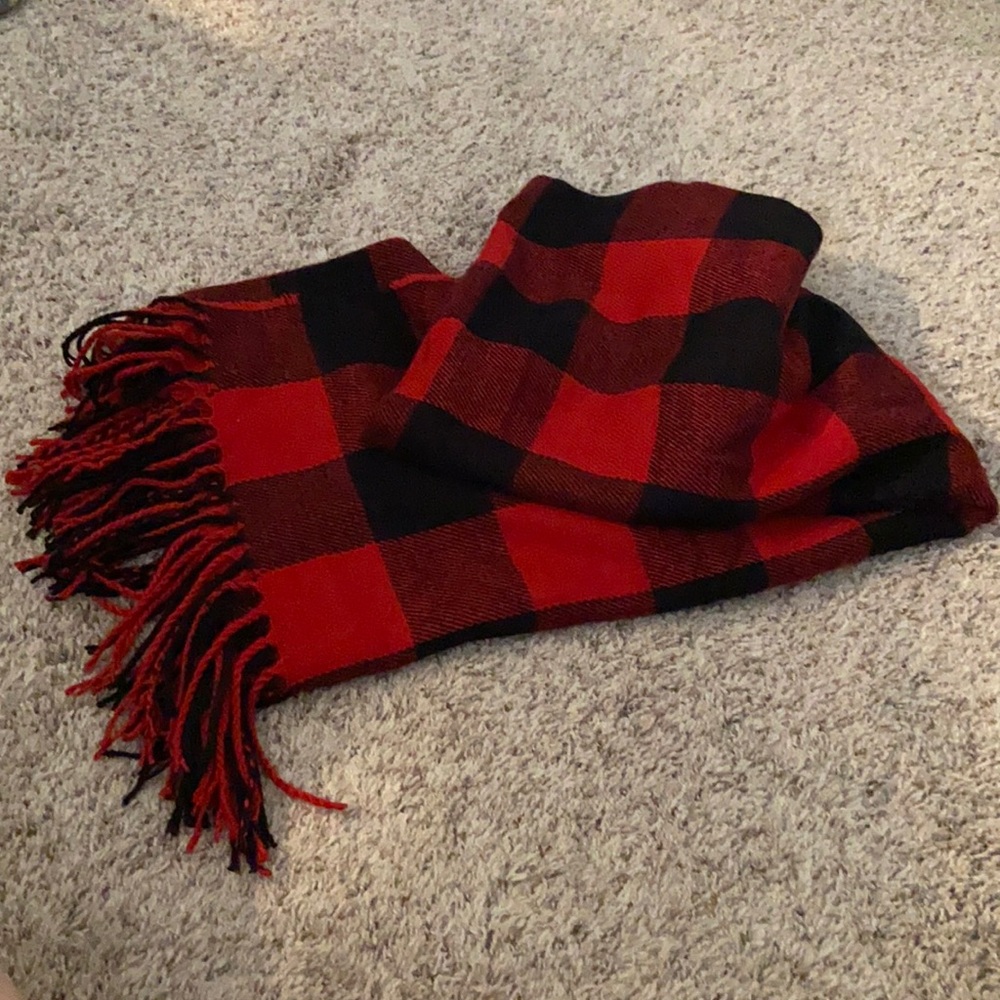 Red & Black Mud Pie Blanket Scarf